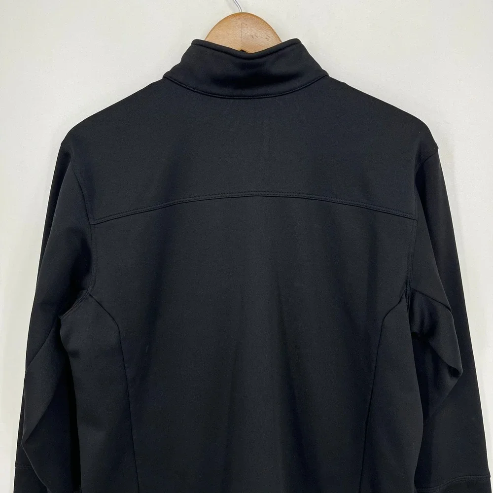 The North Face‎ 1/2 Zip Pullover Sweatshirt Men's L Black Zip Pocket TNF Logo